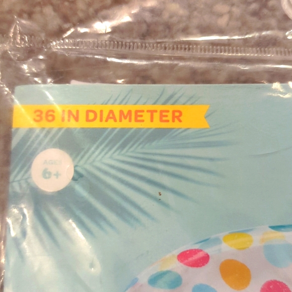 Sun Squad Polka Dots Inflatable Swim Tube 36" inches Diameter - Picture 4 of 4